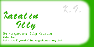 katalin illy business card